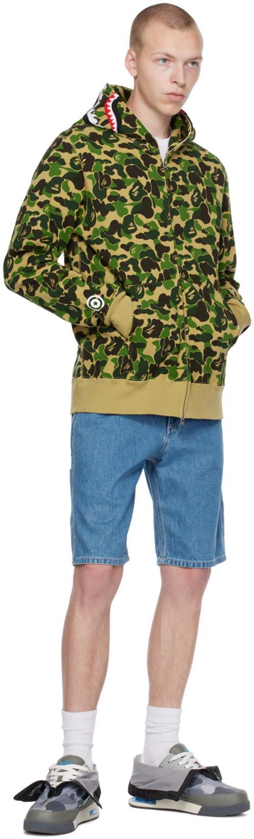 BAPE Blue Hammer Loop Shorts In Light Indigo