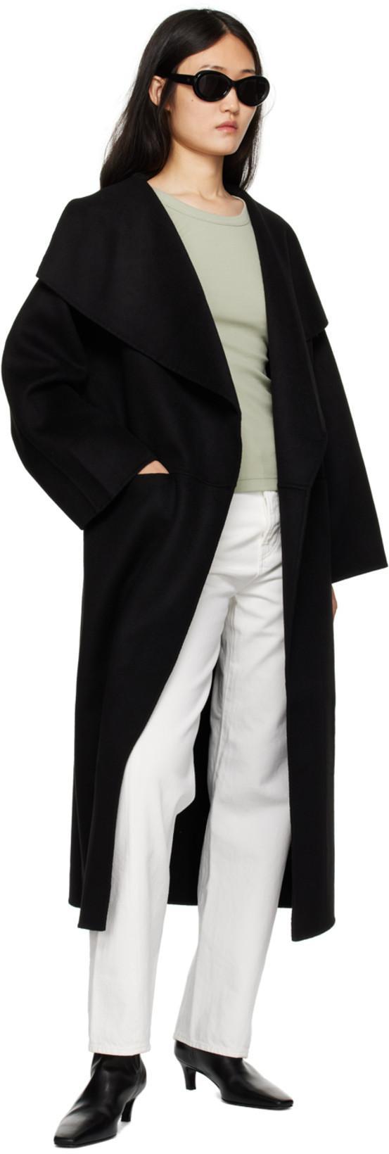 TOTÊME Toteme Signature Wool And Cashmere Coat In Black