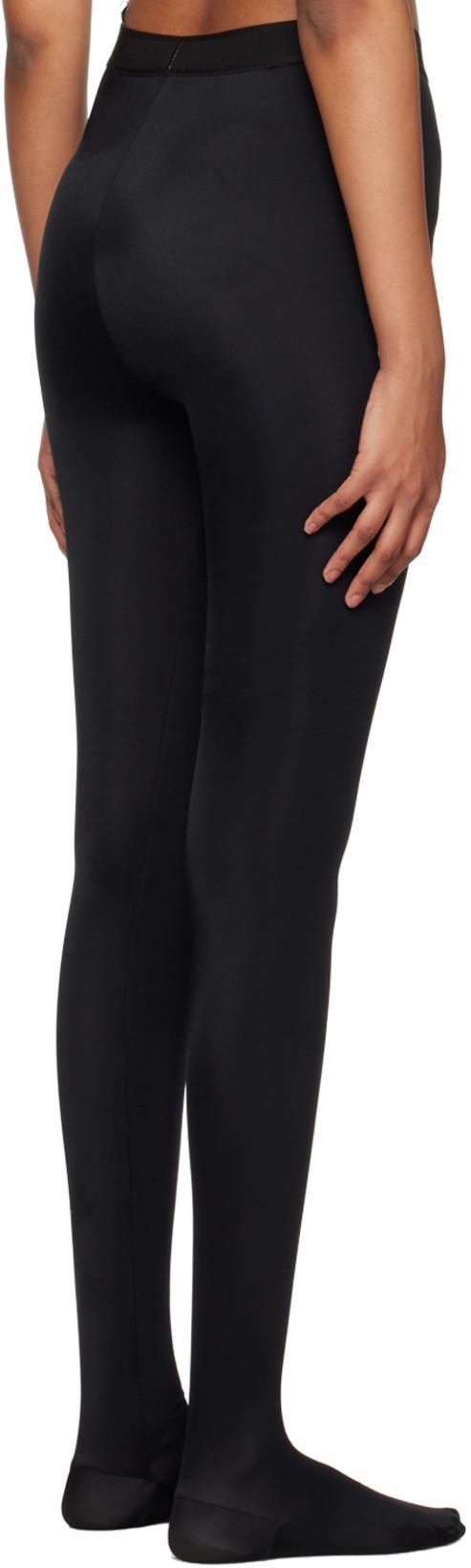 TOM FORD Stretch Lustrous Velour Signature Leggings In Black
