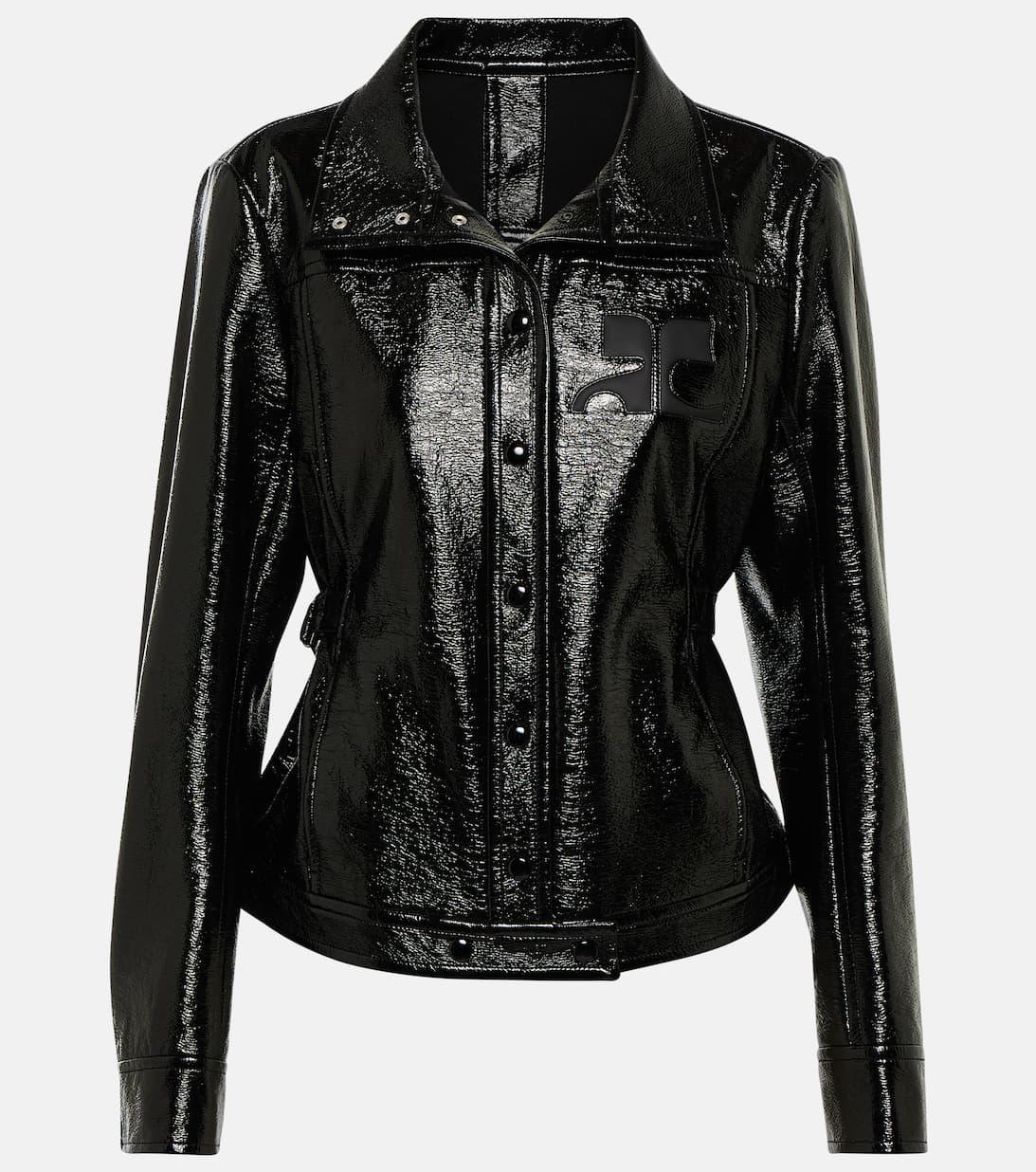 COURRÈGES Mockneck Rib Knit Sweater In Black