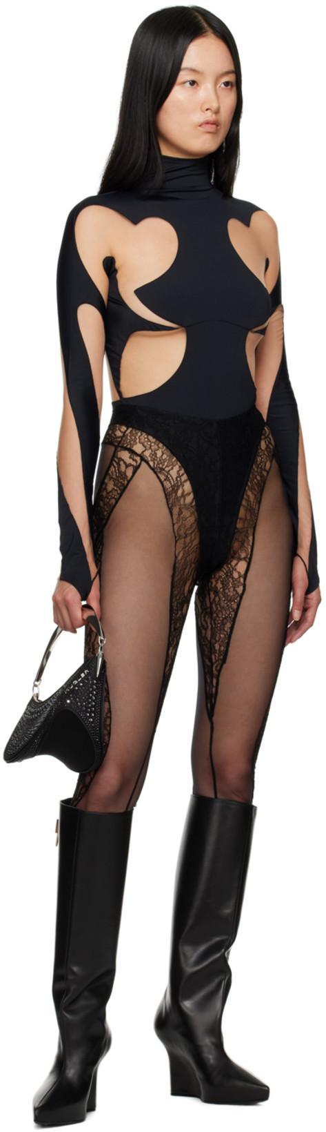 GIVENCHY G-lock Leather Wedge Knee-high Boots In Black