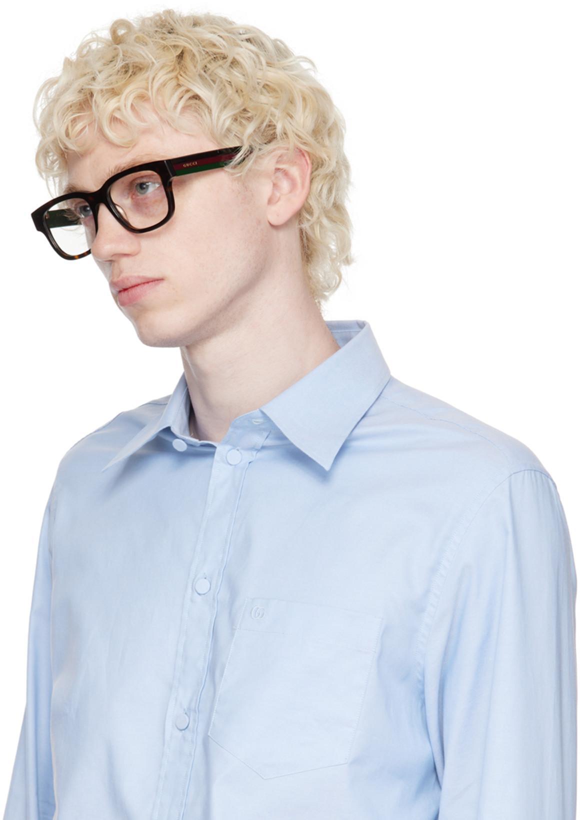 GUCCI Cotton Shirt In Blue