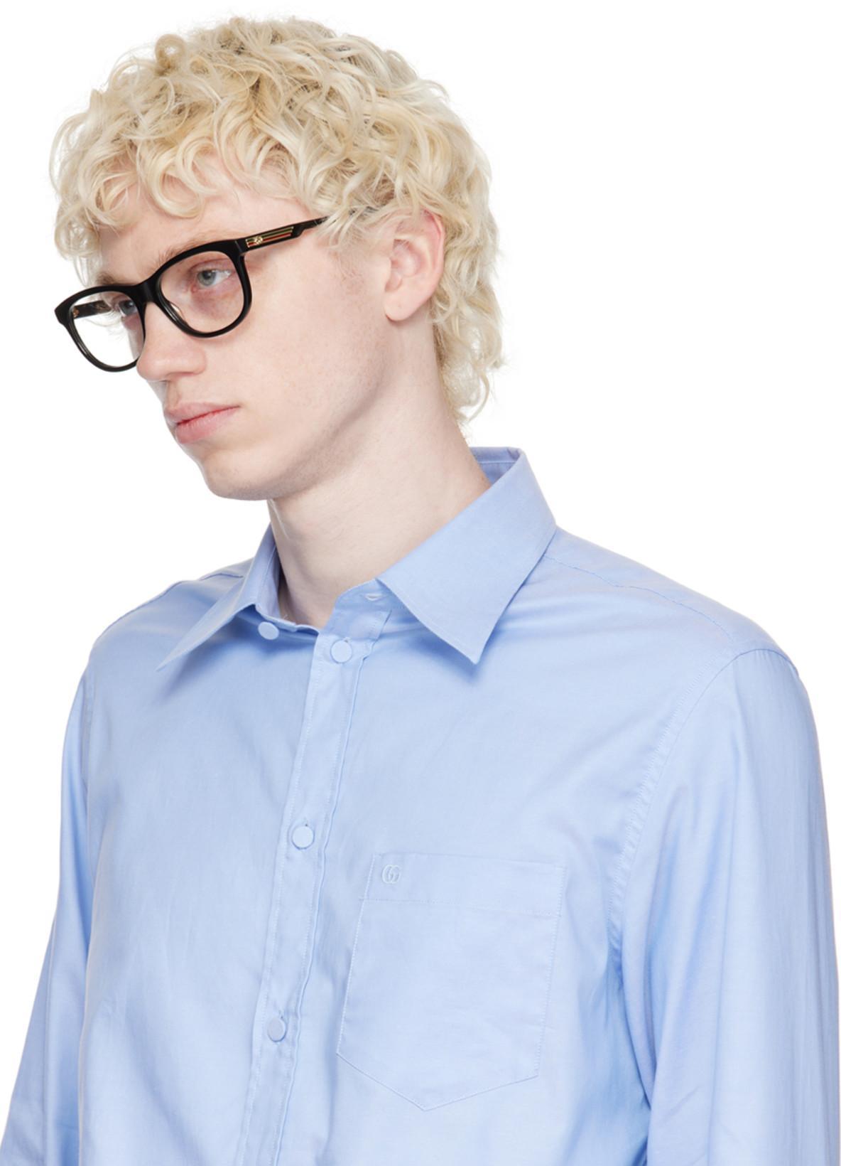 GUCCI Cotton Shirt In Blue