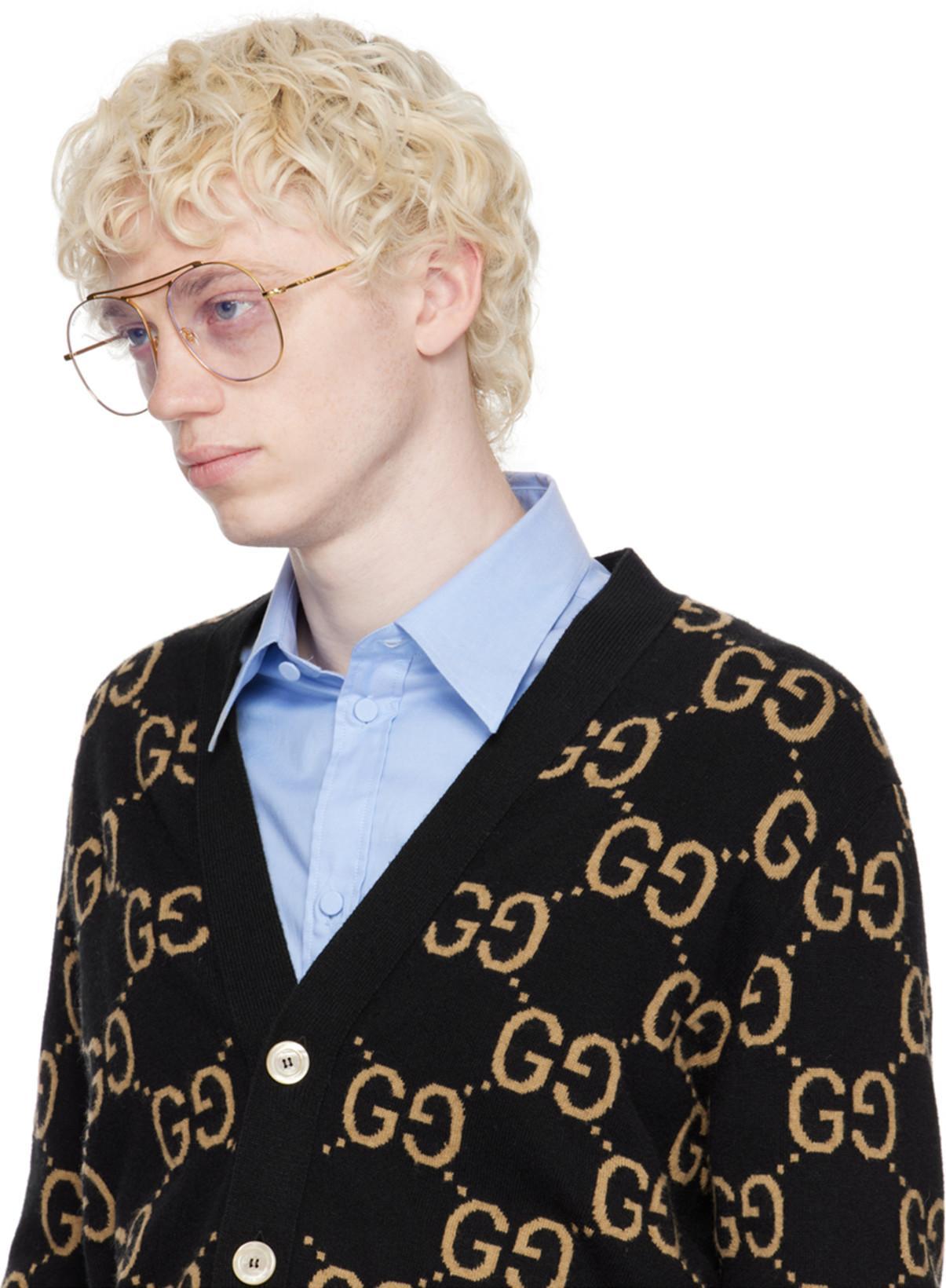 GUCCI Cotton Shirt In Blue