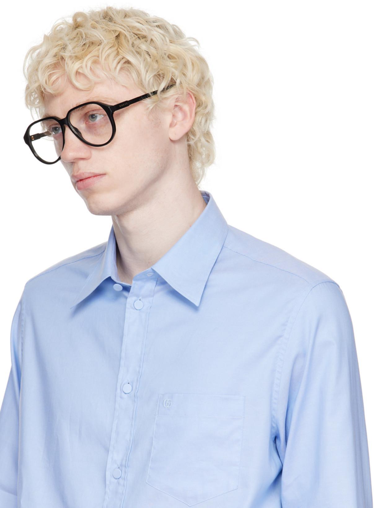 GUCCI Cotton Shirt In Blue
