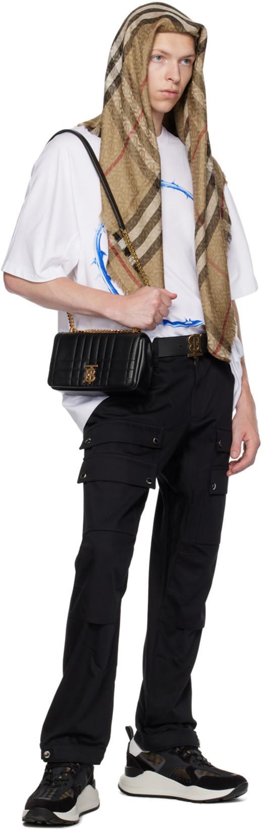 BURBERRY Check-print Mesh-detail Sneakers In Black