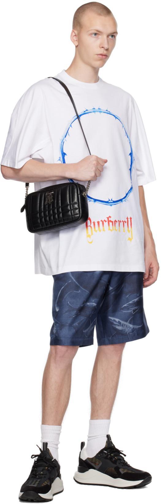 BURBERRY Check-print Mesh-detail Sneakers In Black