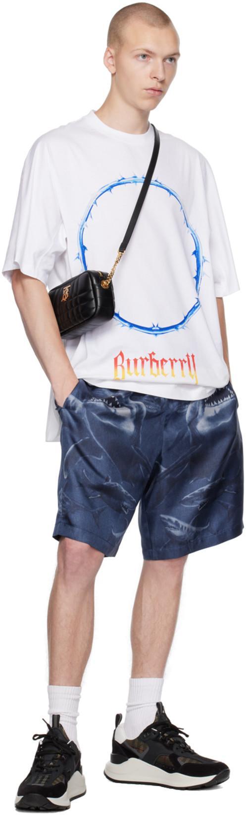 BURBERRY Check-print Mesh-detail Sneakers In Black