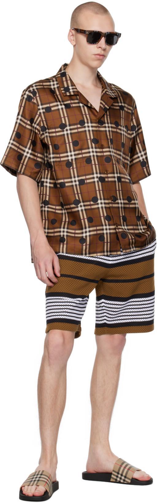 BURBERRY Men Vintage Check Print Slides In Black