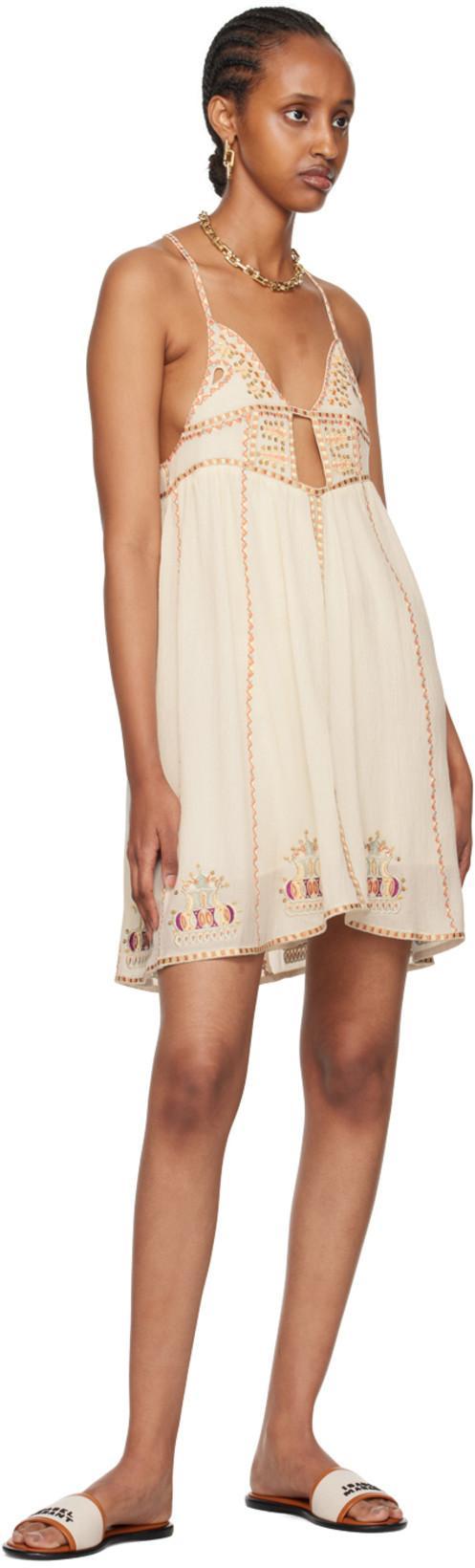 ISABEL MARANT Vikee Leather-trimmed Canvas Sandals In Beige