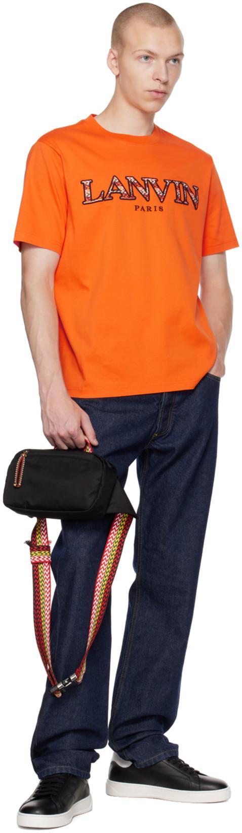 LANVIN Ddb0 Leather Sneakers For Men In Black/white