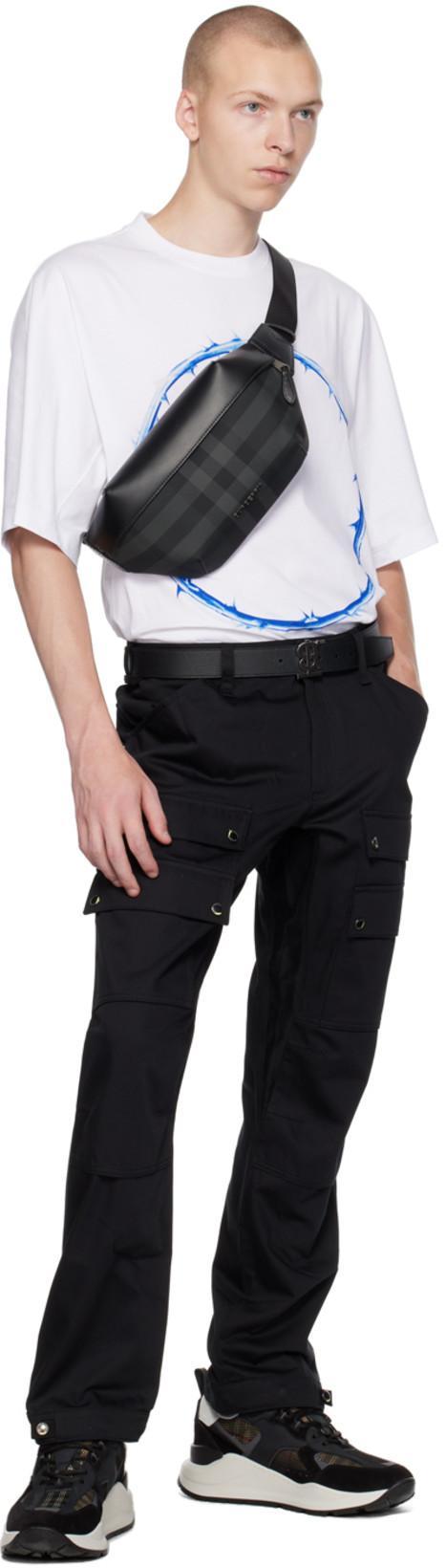 BURBERRY Check-print Mesh-detail Sneakers In Black