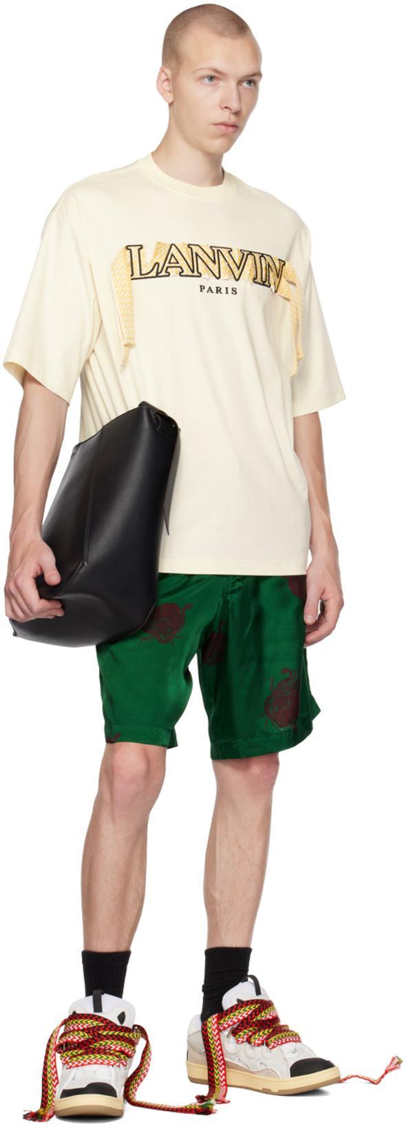 LANVIN Leather Sneakers With Unique Lacing System In Multi