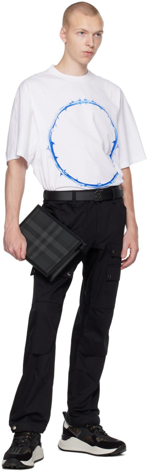 BURBERRY Check-print Mesh-detail Sneakers In Black