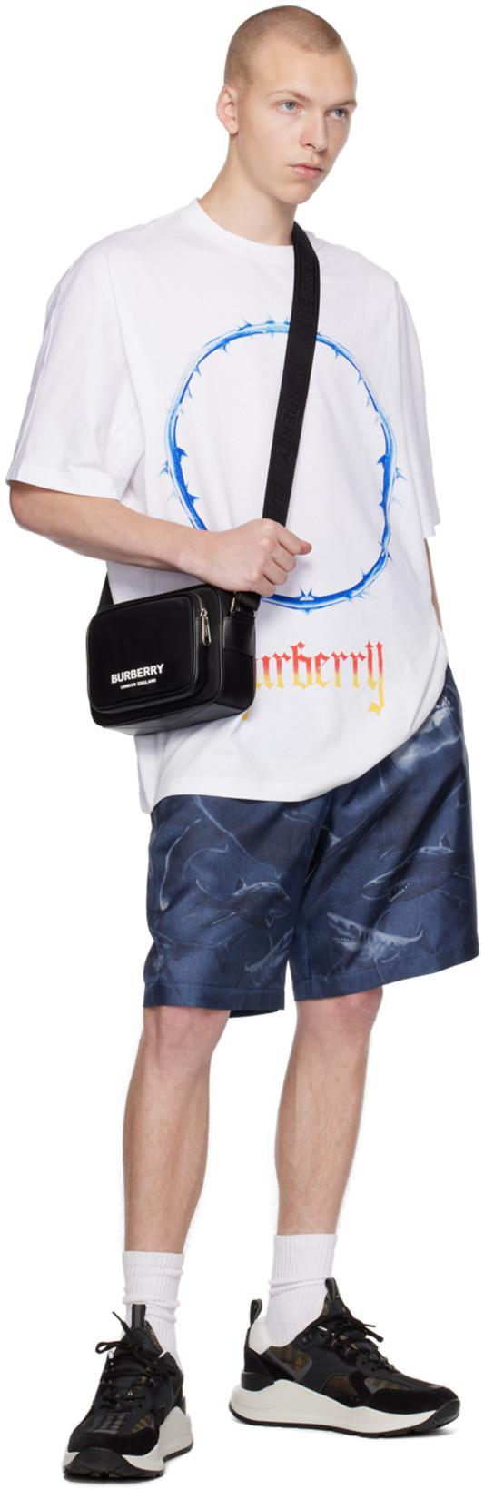 BURBERRY Check-print Mesh-detail Sneakers In Black