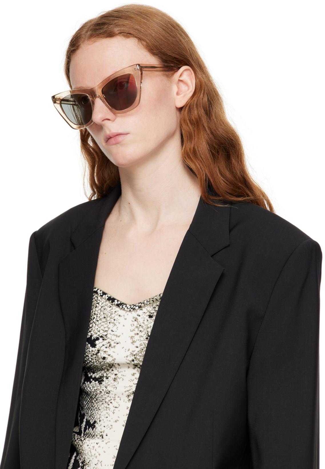 SAINT LAURENT Sl 214 Kate Sunglasse Female Beige In Pink