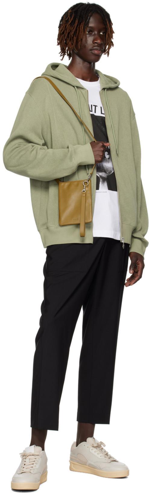 JIL SANDER White Leather And Fabric Sneakers In Neutral