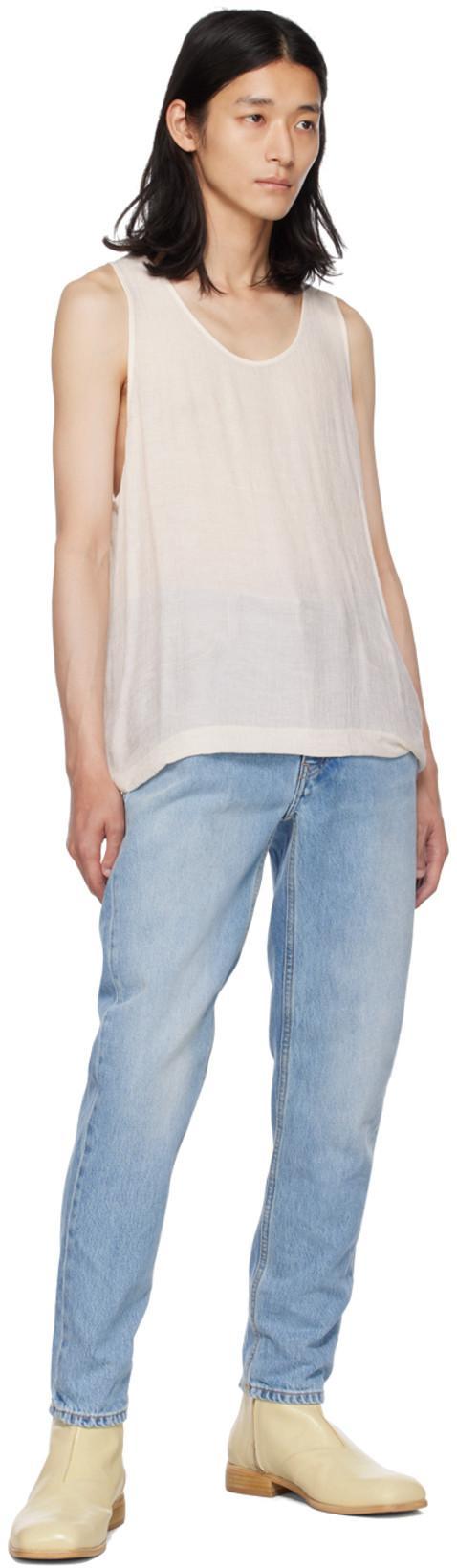 OUR LEGACY Beige Michaelis Boots In Dusty White Leather