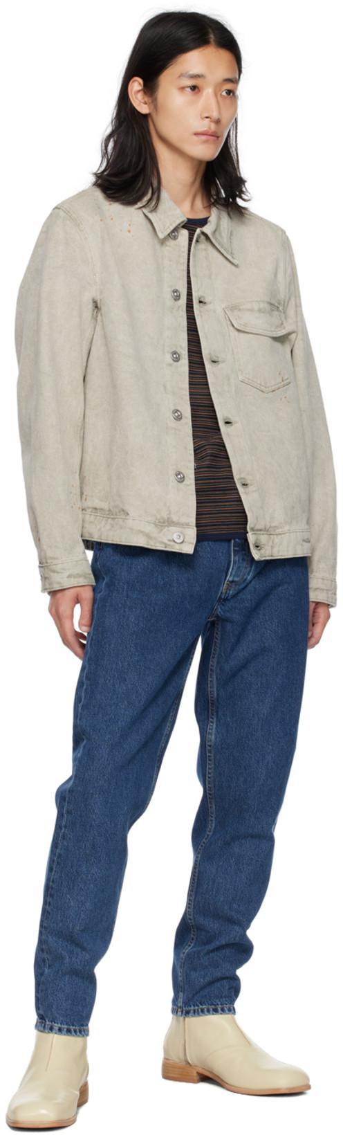 OUR LEGACY Beige Michaelis Boots In Dusty White Leather