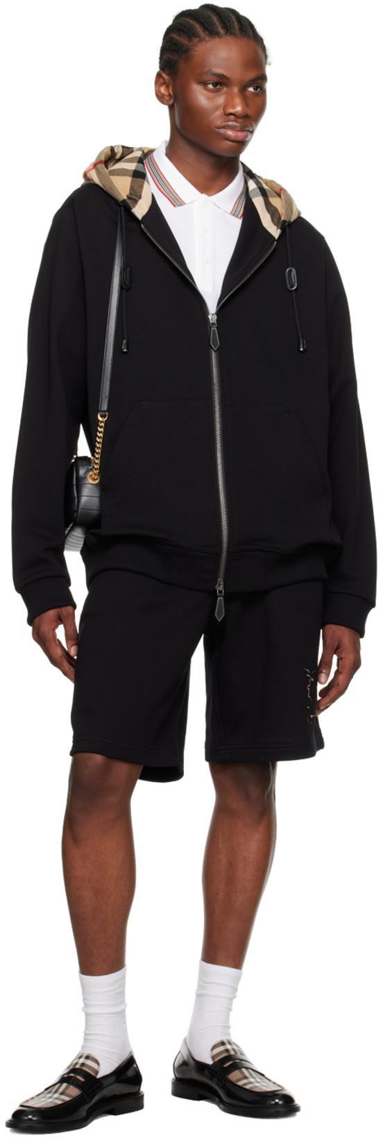 BURBERRY Vintage Check-print Leather Loafers In Black