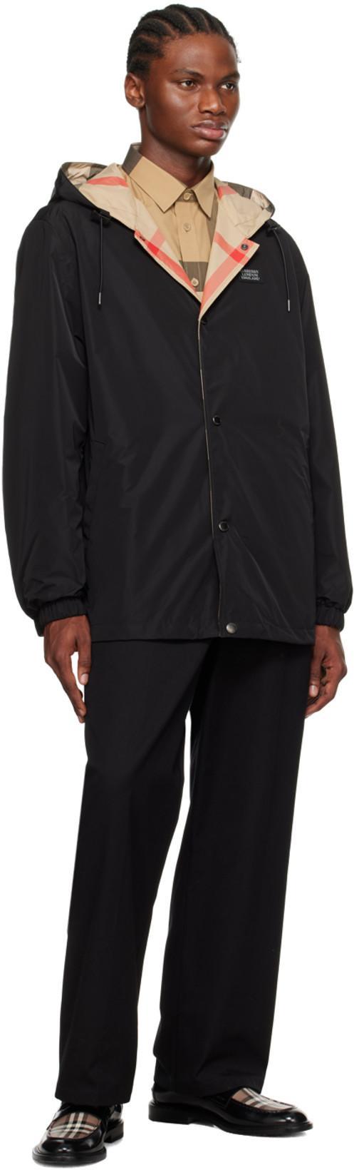 BURBERRY Black Polyester Sports Jacket In Green