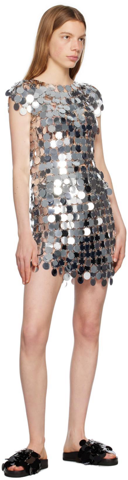 RABANNE Embellished Flat Sole Open Toe Sandal In Black