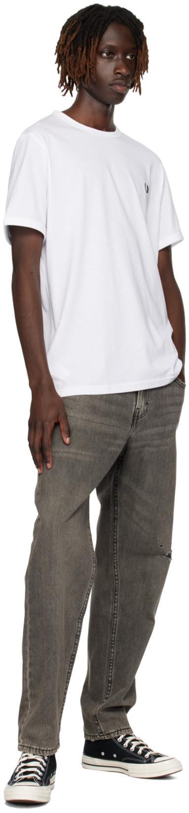 FRED PERRY Classic Crew Neck Tee In White