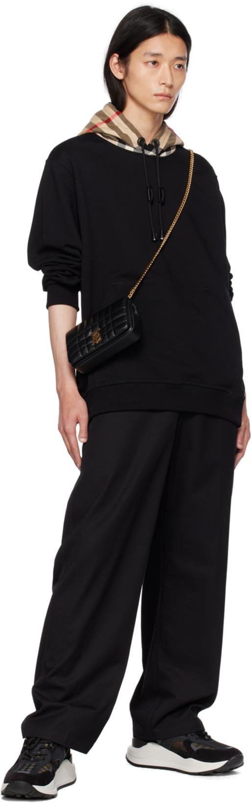 BURBERRY Check-print Mesh-detail Sneakers In Black