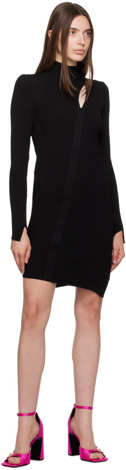 VERSACE Black Slashed Mini Dress