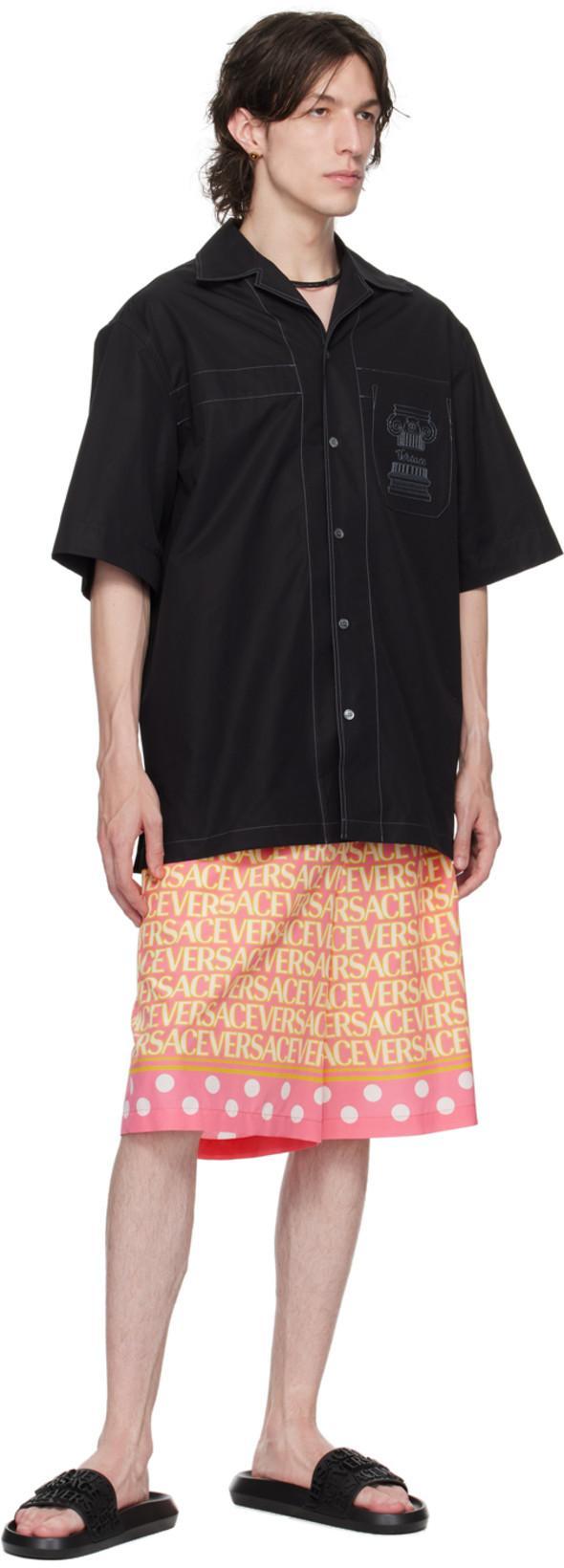 VERSACE Palazzo Rubber Slides In Black