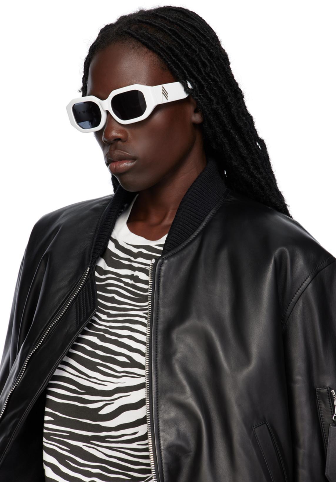 ATTICO Anja Bomber Leather Jacket In Black