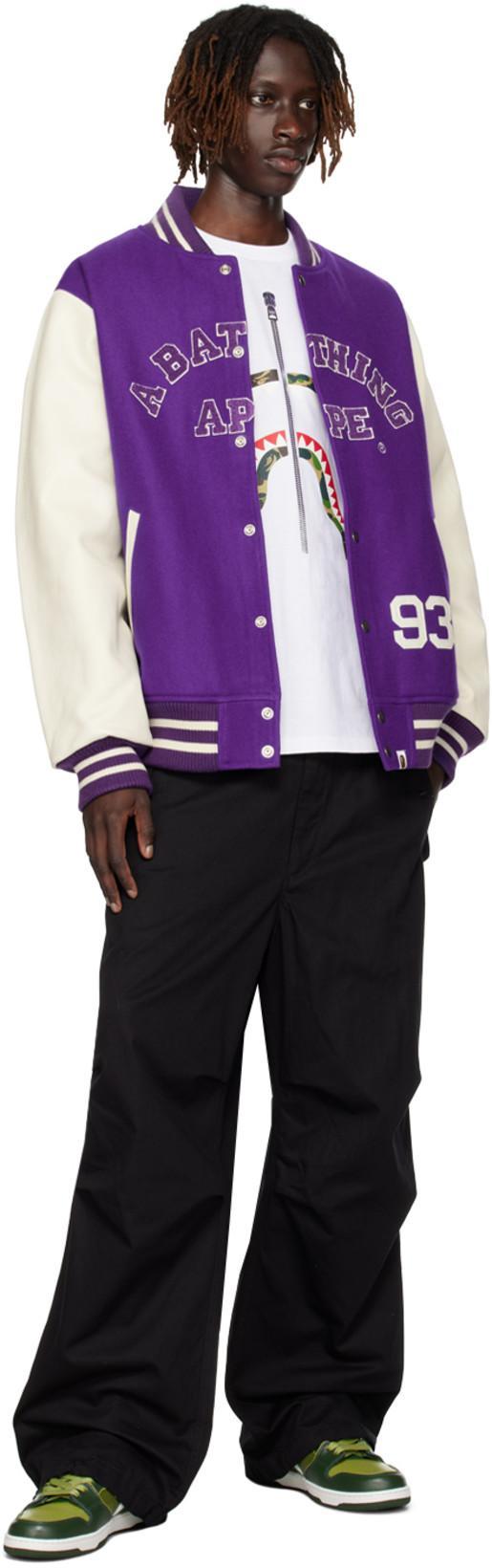 BAPE Purple Giant Ape Head Bomber Jacket
