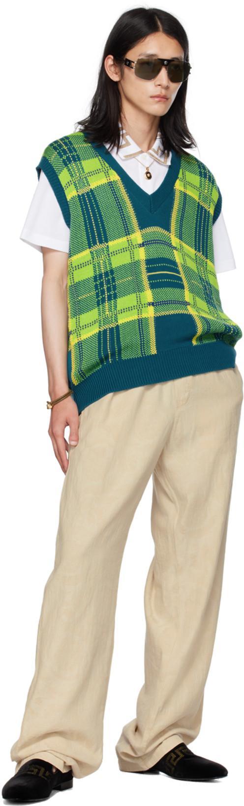 VERSACE Greca Short-sleeved Polo Shirt In Optical White