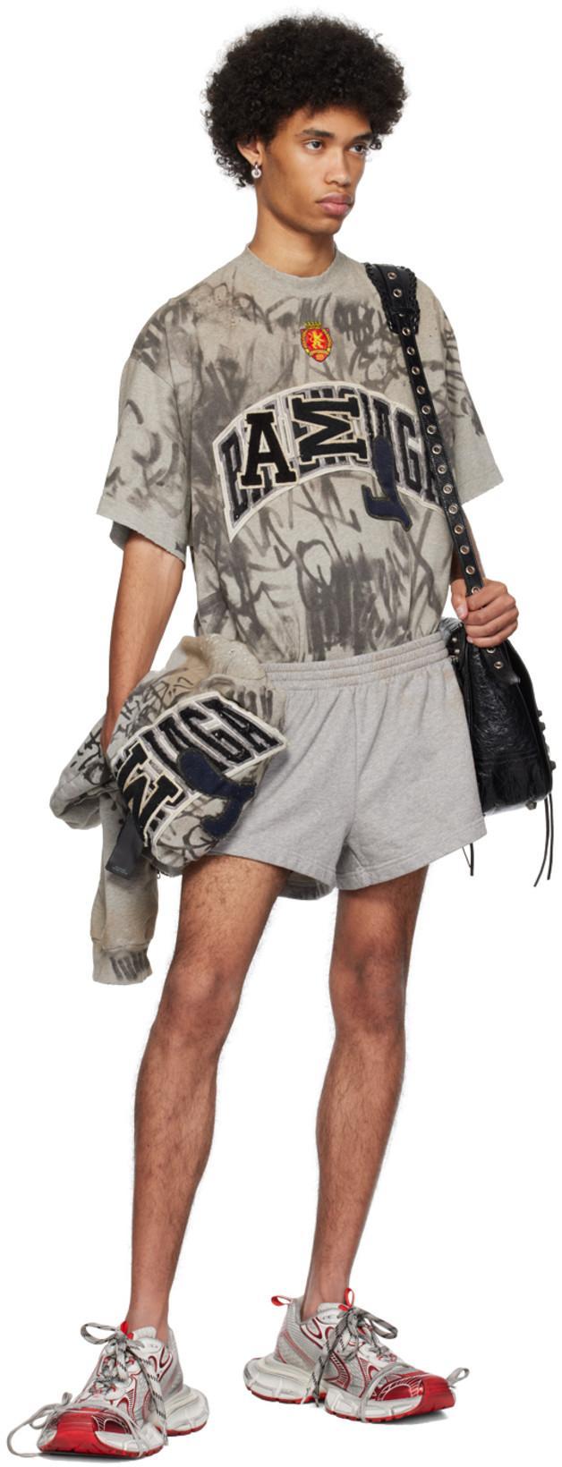 BALENCIAGA 3xl Distressed Mesh And Rubber Sneakers In White