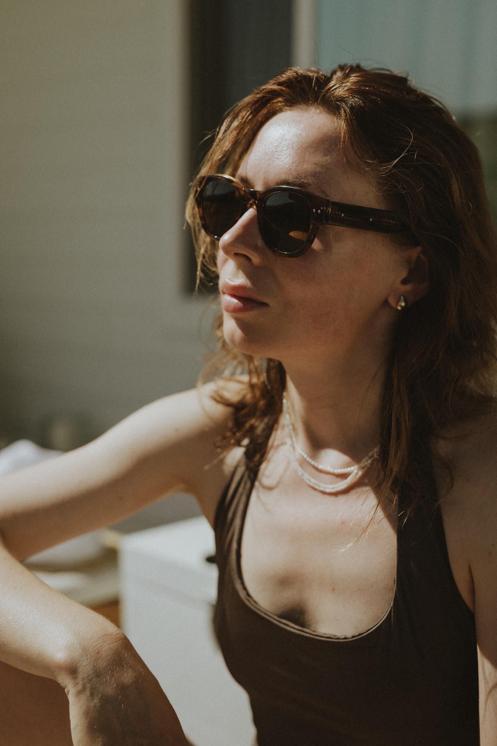 VALENTINO Garavani Brown Tortoise Acetate Sunglasses In Black