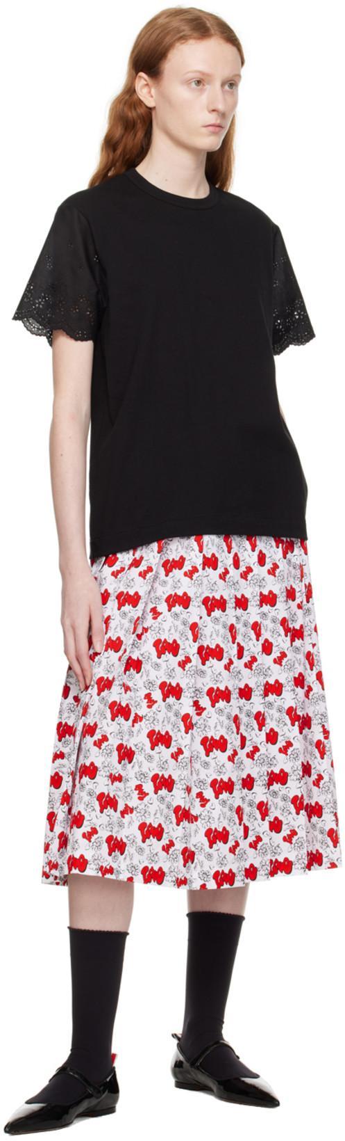 THOM BROWNE Patent Leather Pointed Thom John Flats In Black