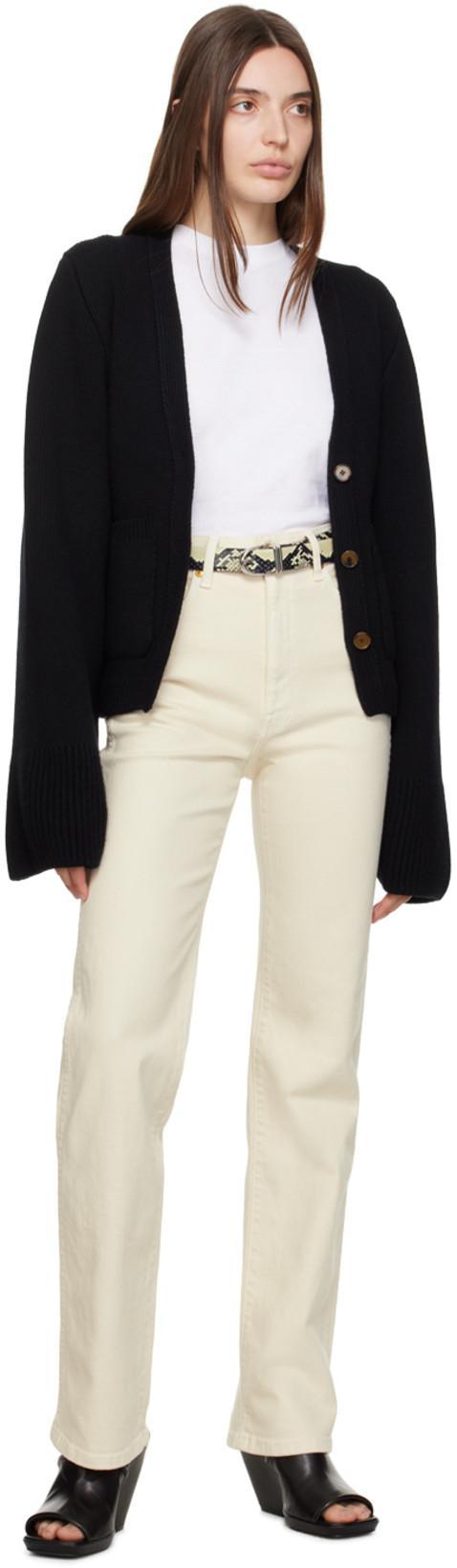 KHAITE Scarlet Knitted Cardigan In Blue