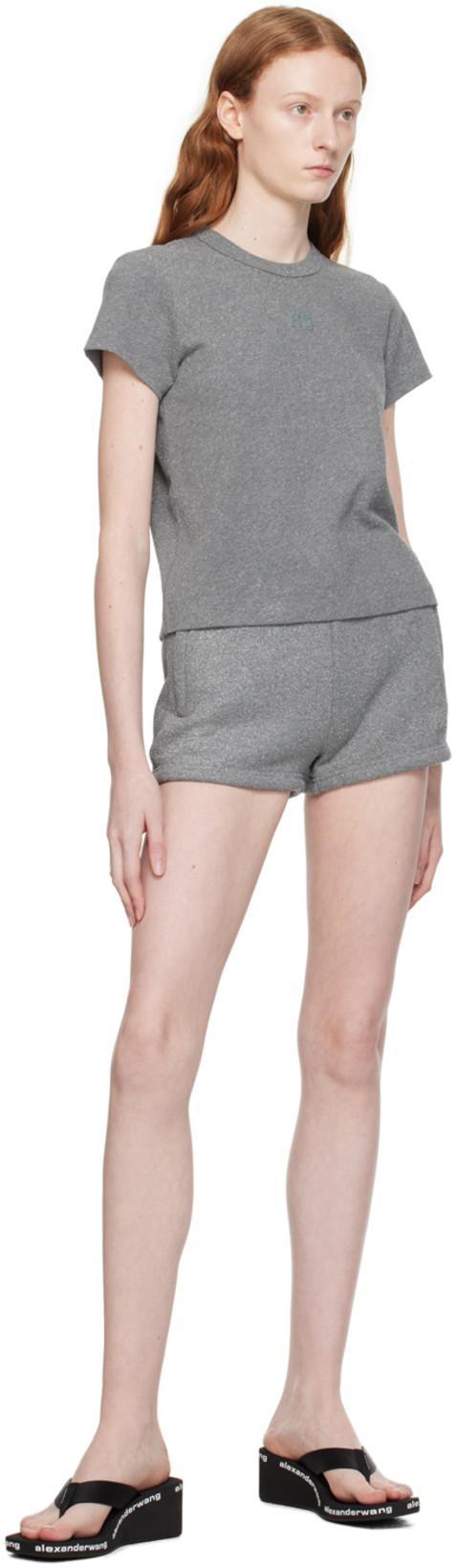 ALEXANDER WANG T T By Alexander Wang 'running' Shorts In Gray