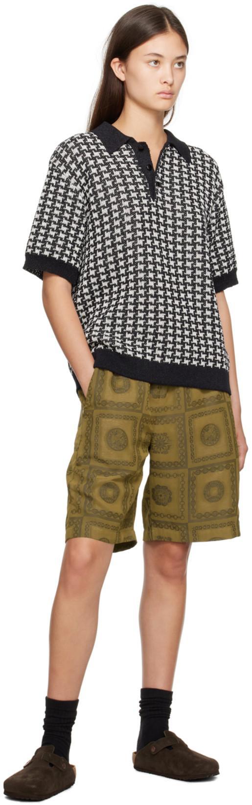 NEEDLES Khaki Graphic Shorts In A-olive