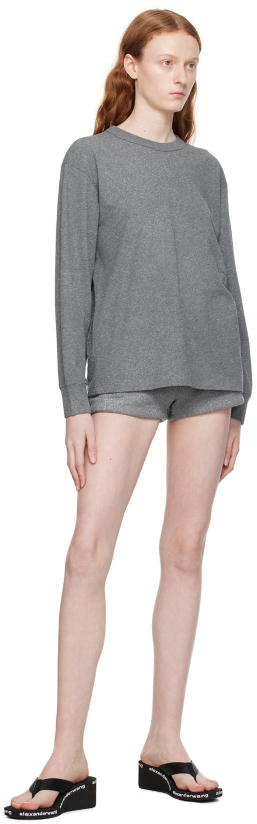 ALEXANDER WANG T T By Alexander Wang 'running' Shorts In Gray