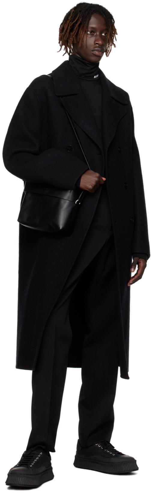 JIL SANDER Oversize Sole Canvas Sneakers In Black