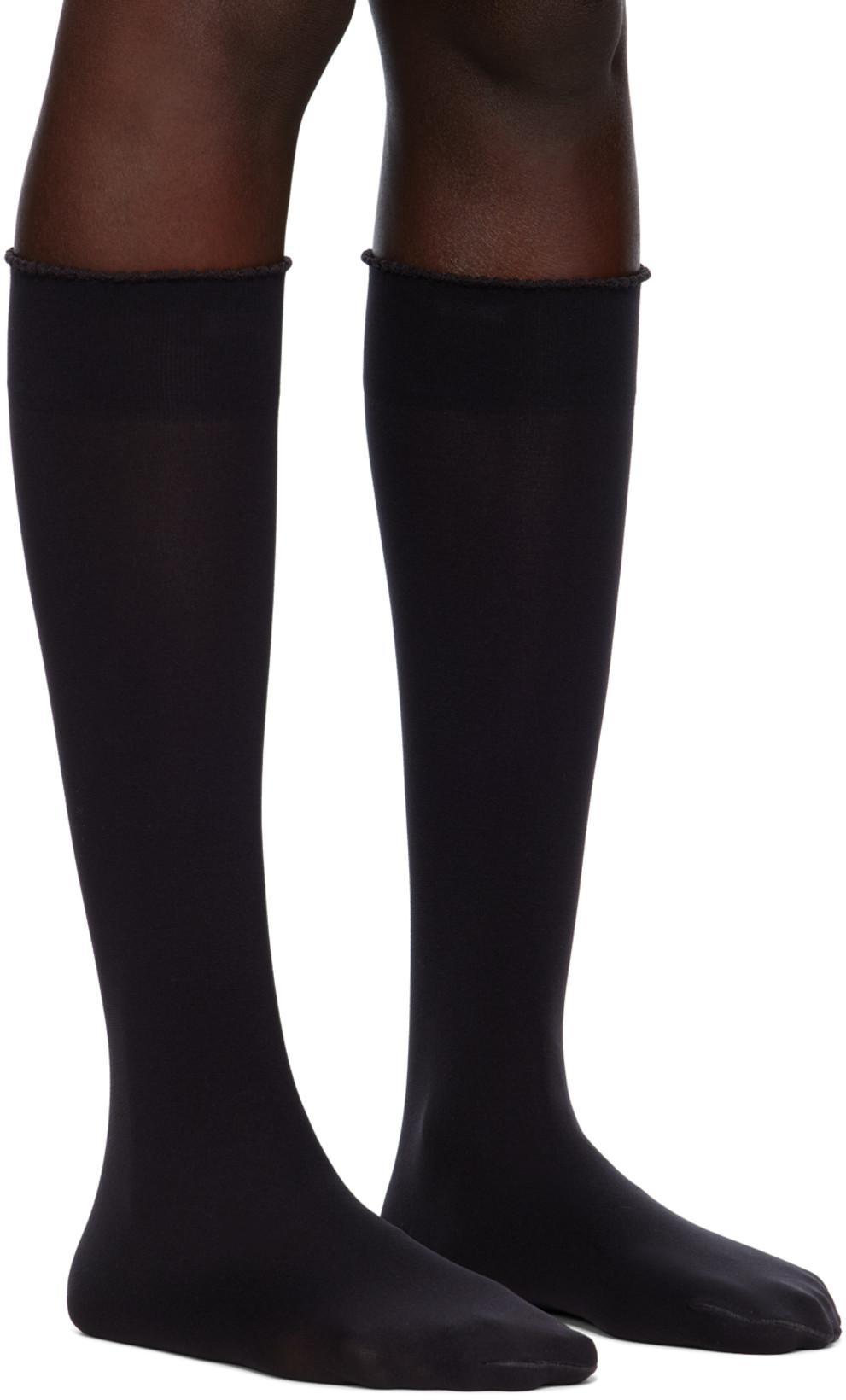 THOM BROWNE Patent Leather Pointed Thom John Flats In Black