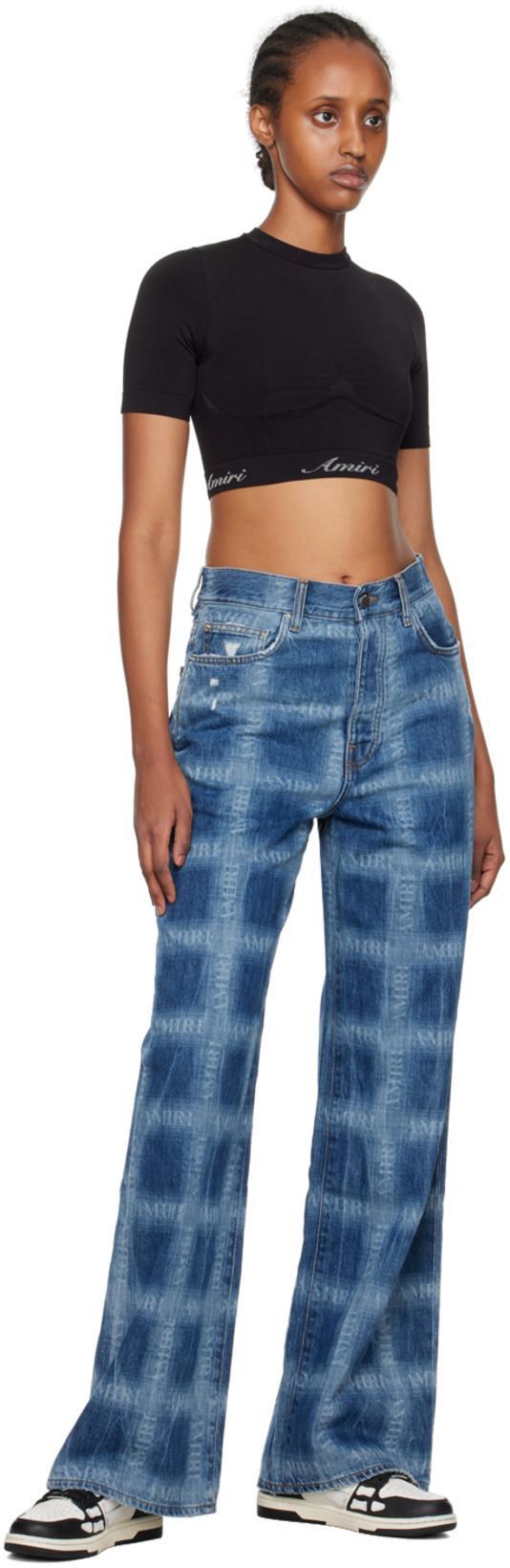 AMIRI Skel Bicolor Leather Low-top Sneakers In White