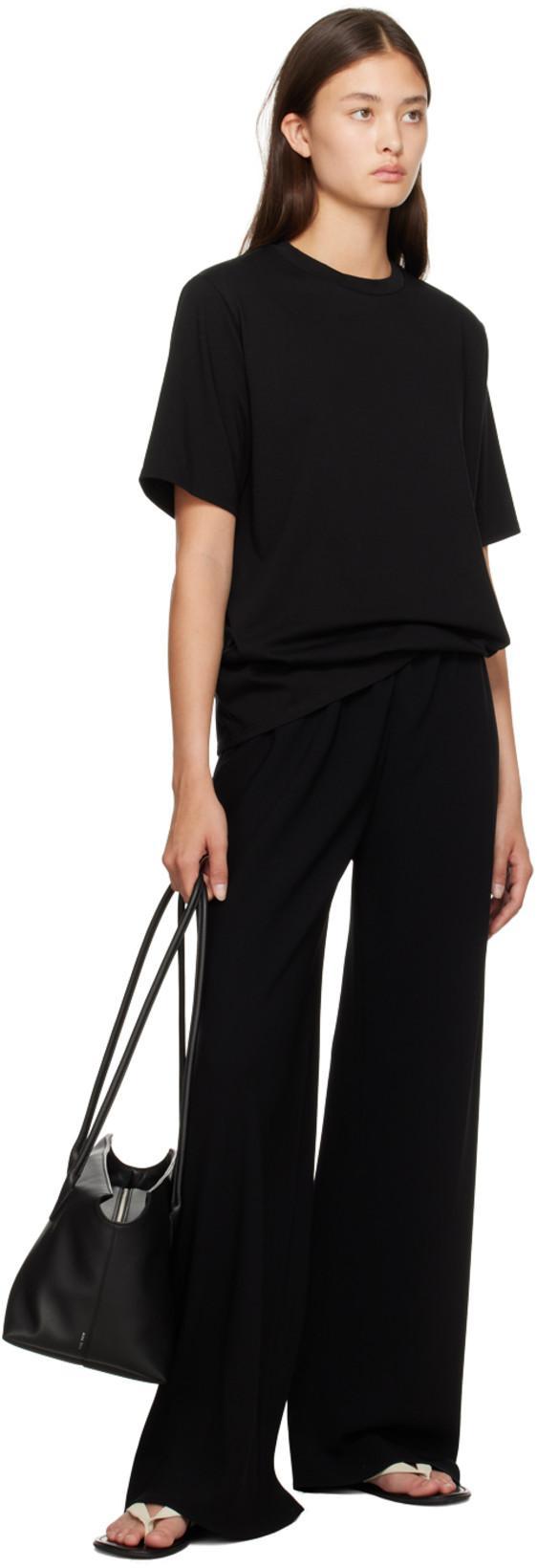 THE ROW Gala High-rise Wide-leg Cady Pants In Black