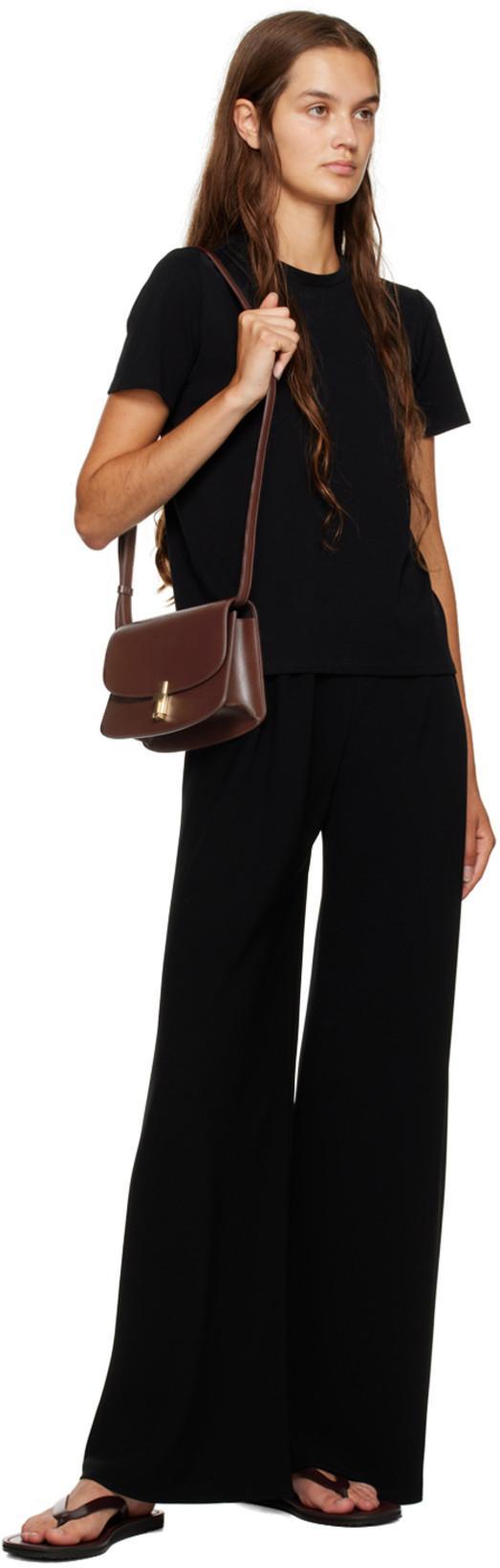 THE ROW Gala High-rise Wide-leg Cady Pants In Black