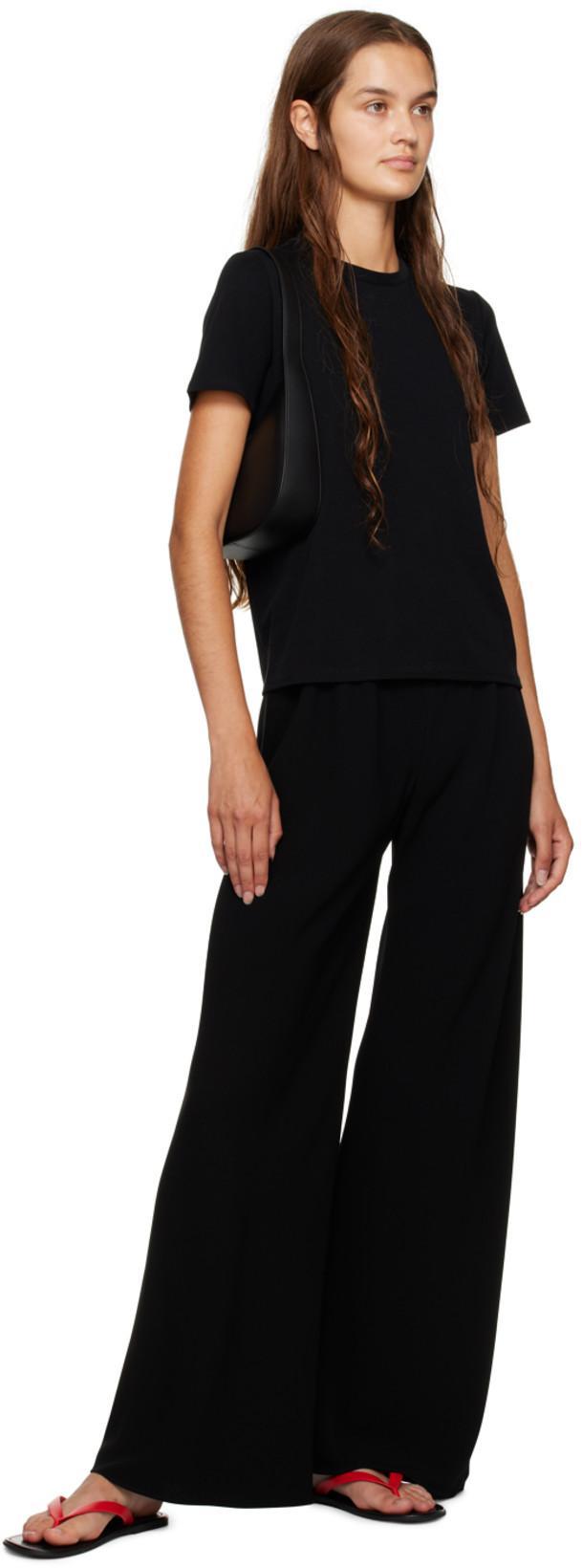 THE ROW Gala High-rise Wide-leg Cady Pants In Black