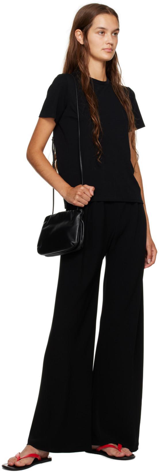 THE ROW Gala High-rise Wide-leg Cady Pants In Black