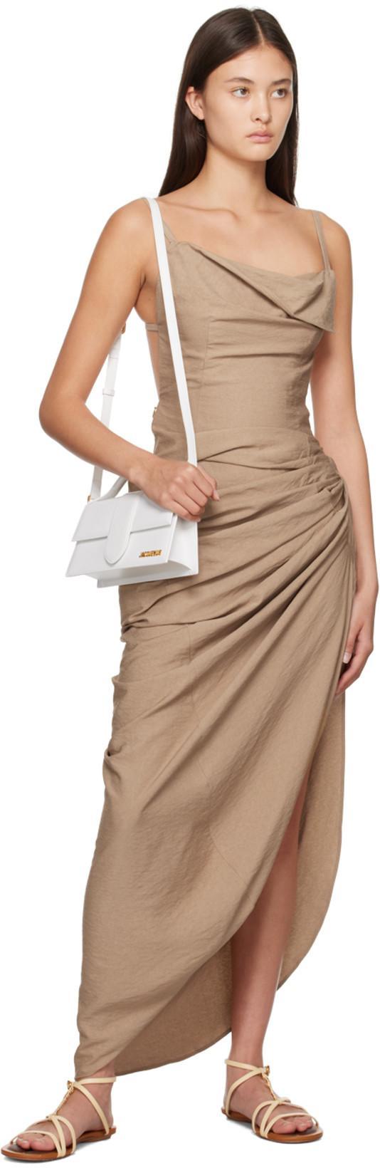 JACQUEMUS 'pralu Plates' Sandals In Beige