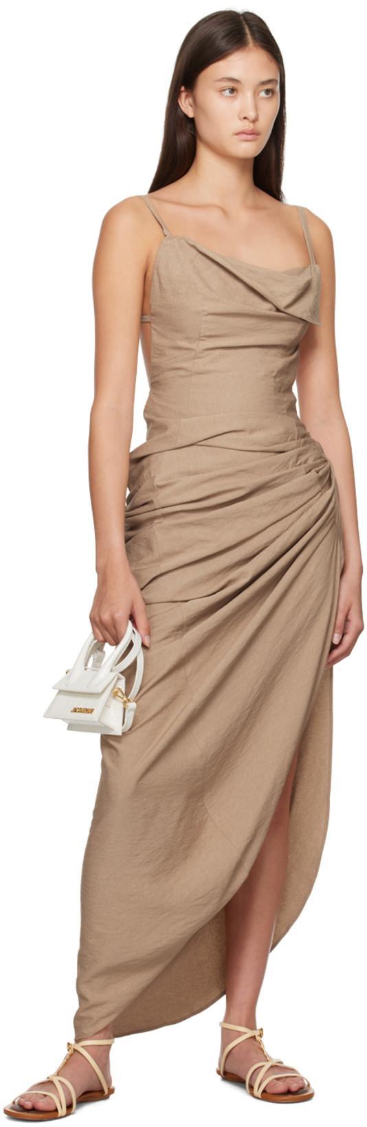 JACQUEMUS 'pralu Plates' Sandals In Beige