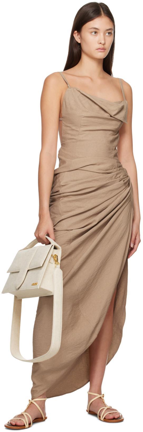 JACQUEMUS 'pralu Plates' Sandals In Beige